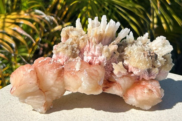 Pink Mordenite with Calcite and Stilbite - India (815g)