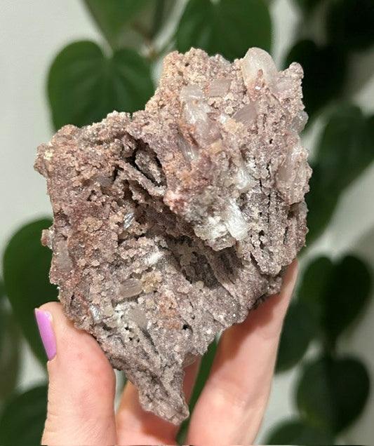 Rose Dust collection - Pink Chalcedony with stilbite (144g)