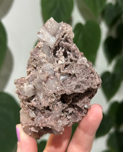 Rose Dust collection - Pink Chalcedony with stilbite (144g)