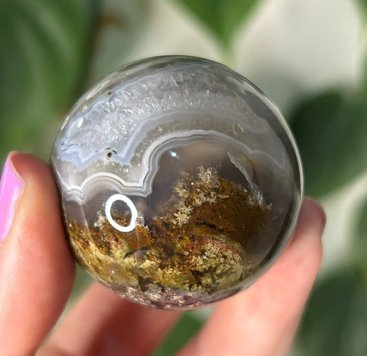 Scenic Moss Agate sphere - Indonesia (97g)