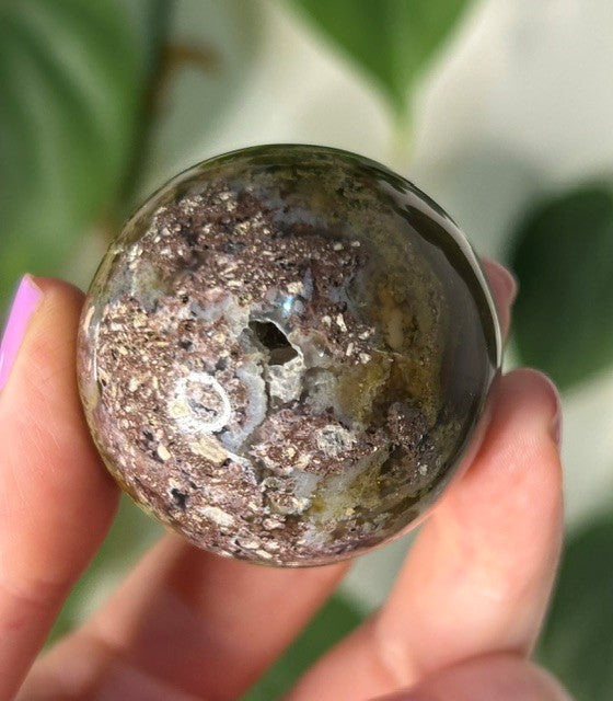 Scenic Moss Agate sphere - Indonesia (97g)