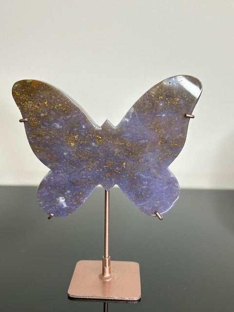 Golden Moss Chalcedony butterfly - Indonesia (272g)