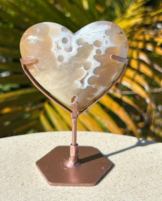 Scenic Moss Agate heart - Indonesia (126g)