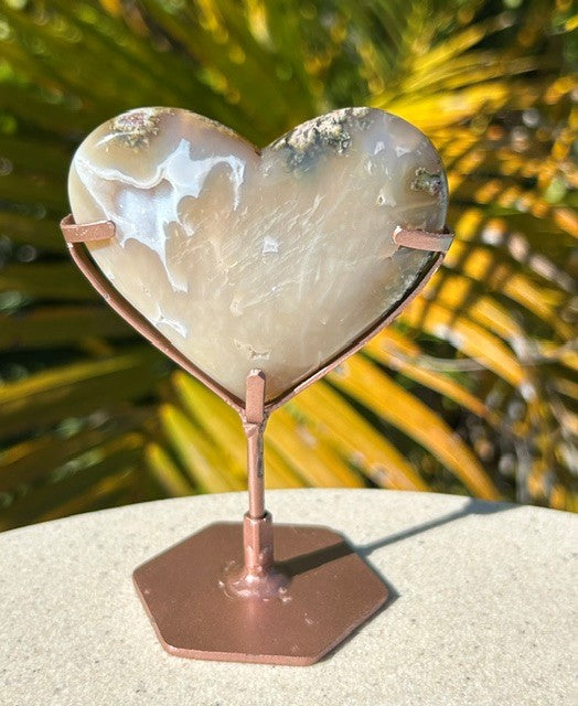 Scenic Moss Agate heart - Indonesia (93g)