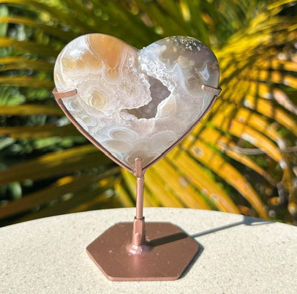 Scenic Moss Agate heart - Indonesia (129g)