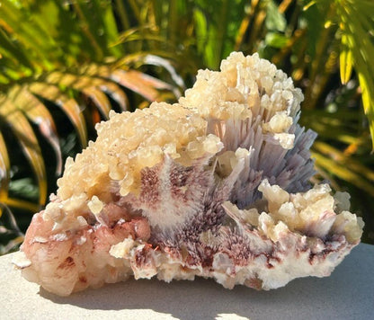 Pink Mordenite with Calcite and Stilbite - India (768g)