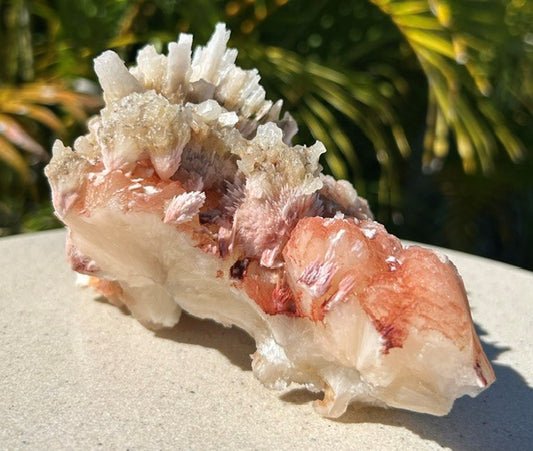 Pink Mordenite with Calcite and Stilbite - India (815g)