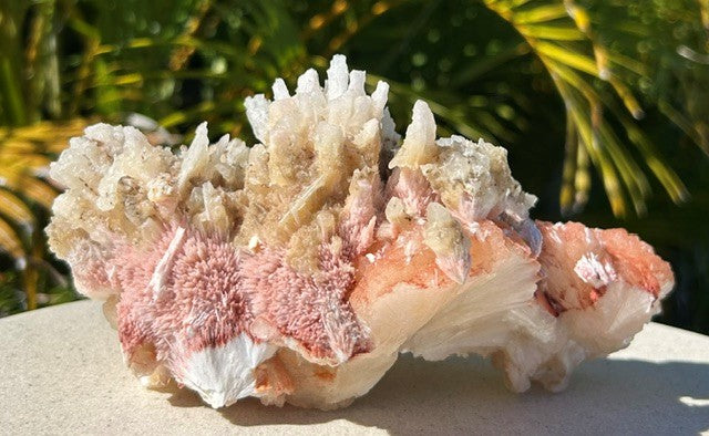 Pink Mordenite with Calcite and Stilbite - India (815g)