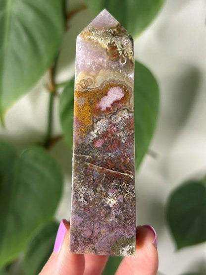 Orchid Moss with Amethyst - (135g) Ternate, Indonesia