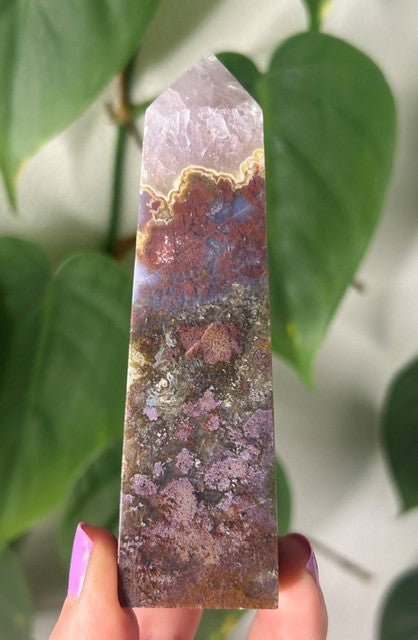 Orchid Moss with Amethyst - (168g) Ternate, Indonesia