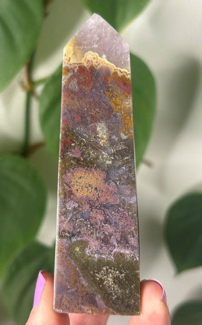 Orchid Moss with Amethyst - (168g) Ternate, Indonesia