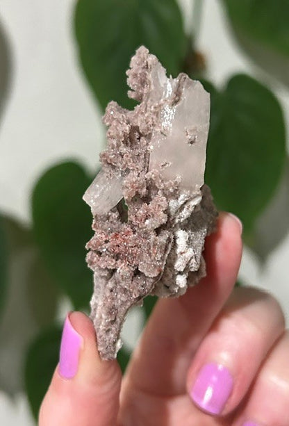 Rose Dust collection - Pink Chalcedony with stilbite(21g)