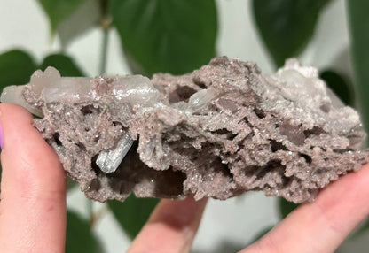 Rose Dust collection - Pink Chalcedony with stilbite (207g)