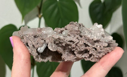 Rose Dust collection - Pink Chalcedony with stilbite (207g)