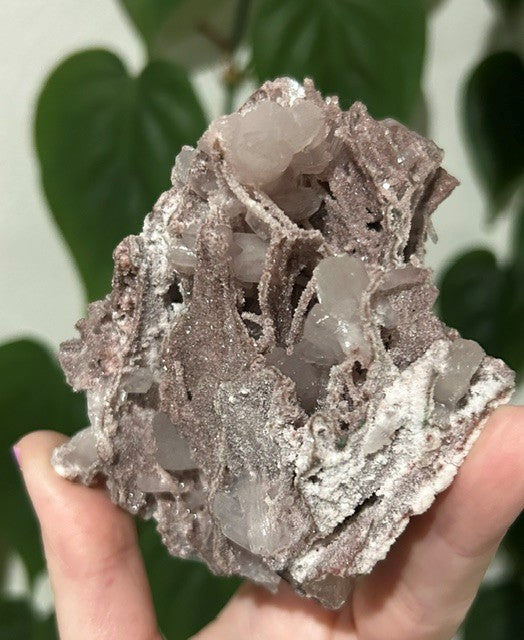 Rose Dust collection - Pink Chalcedony with stilbite (193g)
