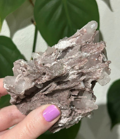 Rose Dust collection - Pink Chalcedony with stilbite (193g)