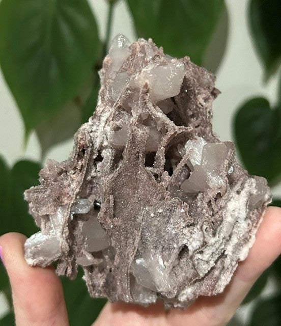 Rose Dust collection - Pink Chalcedony with stilbite (193g)