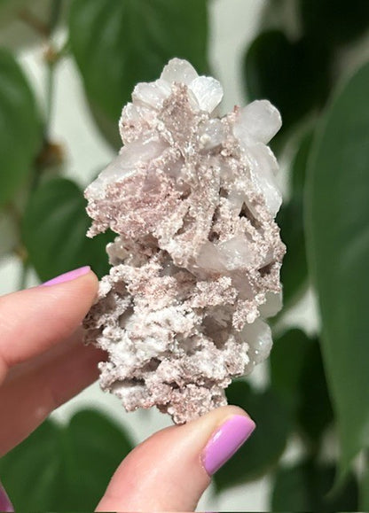 Rose Dust collection - Pink Chalcedony with stilbite (62g)