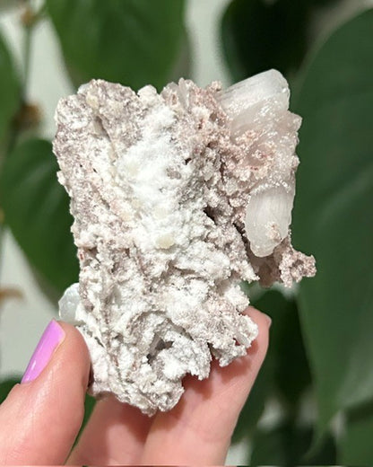Rose Dust collection - Pink Chalcedony with stilbite (62g)