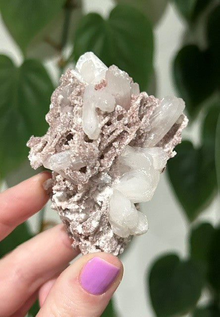 Rose Dust collection - Pink Chalcedony with stilbite (62g)