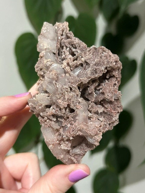 Rose Dust collection - Pink Chalcedony with stilbite (144g)