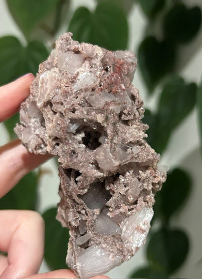 Rose Dust collection - Pink Chalcedony with stilbite (144g)