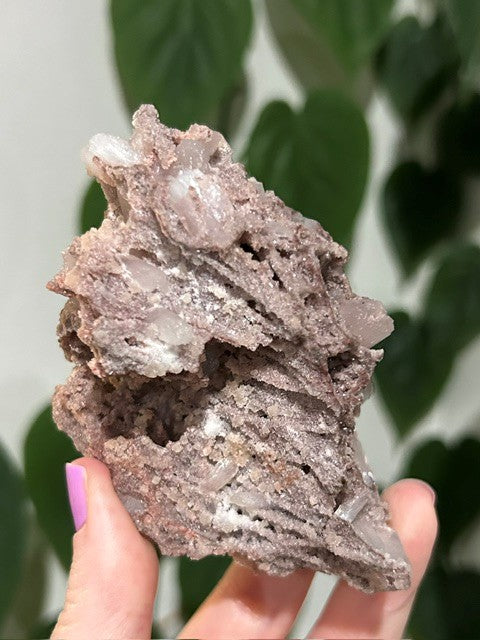 Rose Dust collection - Pink Chalcedony with stilbite (144g)