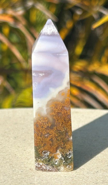 Lavender Scenic Moss Agate - (58g) Indonesia