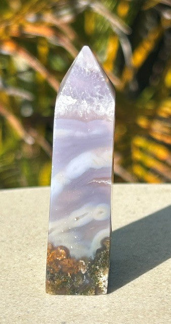 Lavender Scenic Moss Agate - (58g) Indonesia