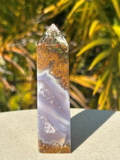Lavender Scenic Moss Agate - (107g) Indonesia