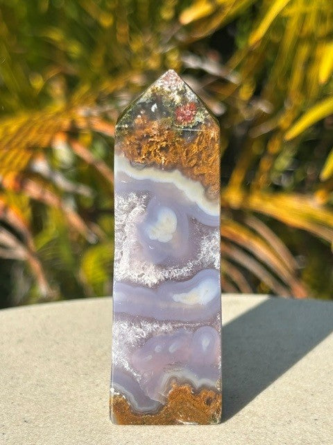Lavender Scenic Moss Agate - (107g) Indonesia