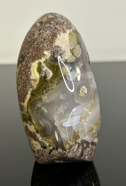 Scenic Moss Agate with orbs freeform - Indonesia (354g)