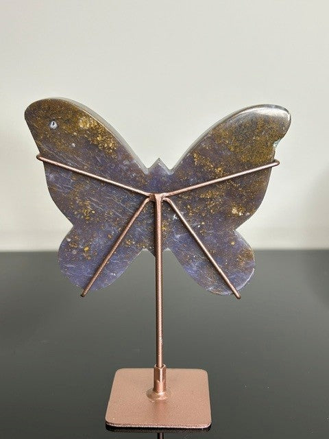 Golden Moss Chalcedony butterfly - Indonesia (272g)