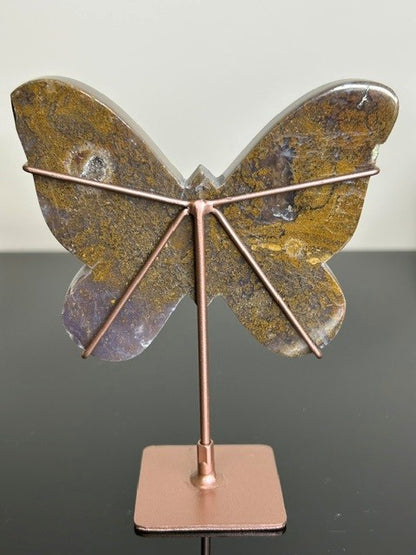 Golden Moss Chalcedony butterfly - Indonesia (261g)