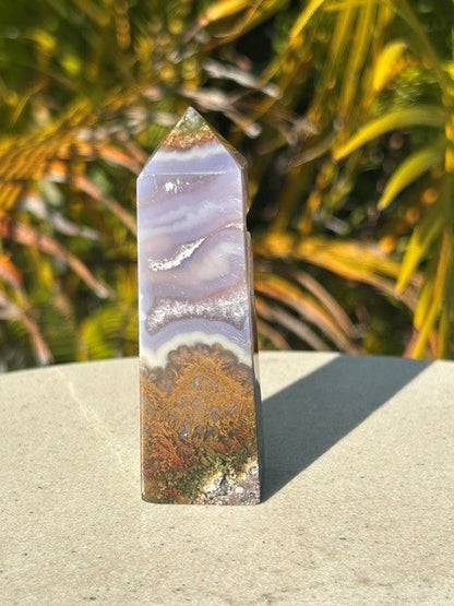 Lavender Scenic Moss Agate - (92g) Indonesia