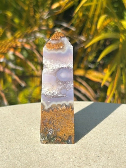 Lavender Scenic Moss Agate - (92g) Indonesia