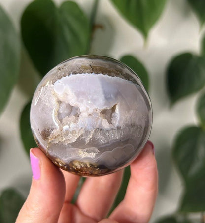 Scenic Moss Agate sphere - Indonesia (259g)