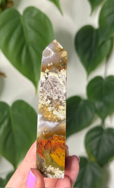 Scenic Moss Agate tower - Indonesia (88g)